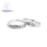 แหวนทองคำขาว แหวนคู่ แหวนแต่งงาน แหวนหมั้น - RC1195WG
